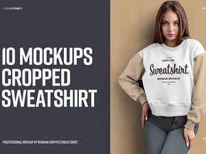 Crop Top Sweatshirt Mockup – Free PSD