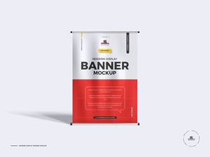 Front View of Modern Display Banner Mockup