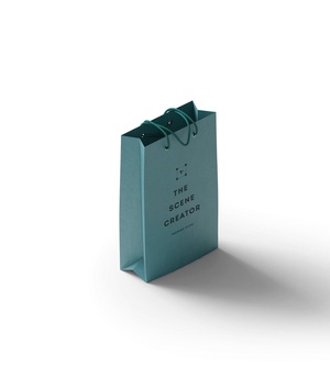 Perspective View of Paper Bag Mockup
