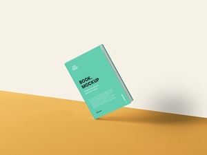Standing Book Cover Mockup on Edge