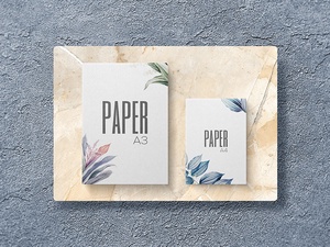 Textured A3 & A4 Paper Mockups