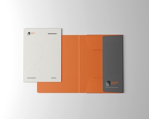 Top View of A4 Letterhead with Folder Mockup