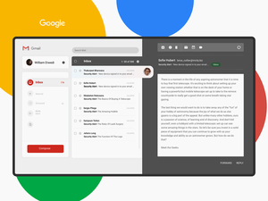 Concepto de escritorio de Gmail
