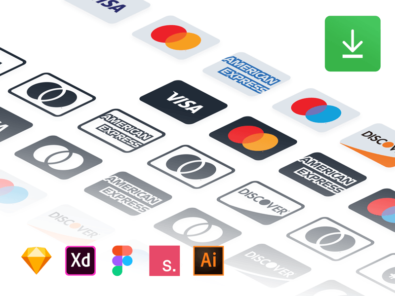 Payment methods sketch icons set Royalty Free Vector Image