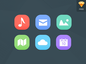 Colorful Icons Set