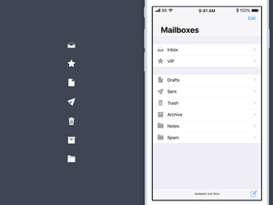 iOS11 Mail App-Symbole