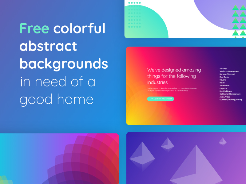 Colorful Abstract Backgrounds Made In Sketch Free Sketch App Resources Download Sketch Resource