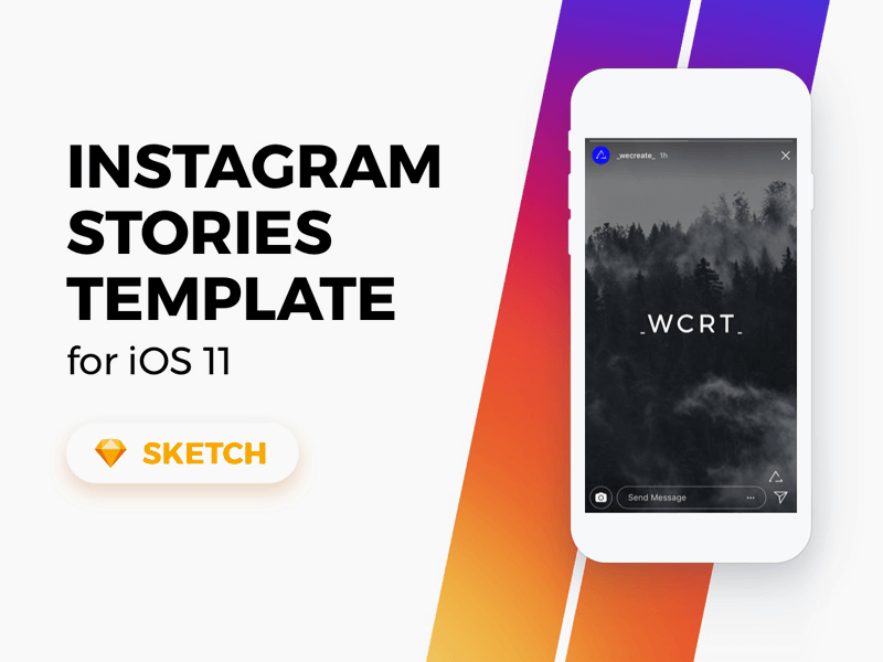 Sketch用インスタグラムストーリーズテンプレート 無料sketchアプリのリソース Sketchリソースのダウンロード