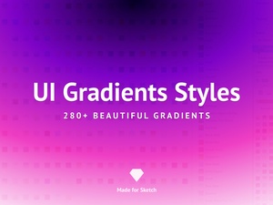 280+ UI Gradients Styles for Sketch