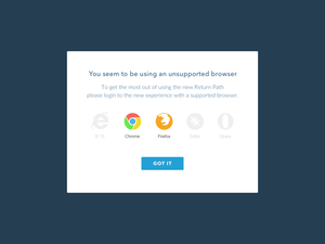 “Browser Not Supported” Modal