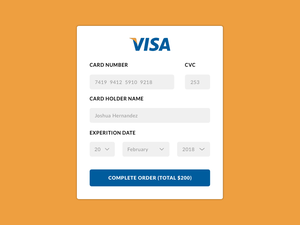 Kreditkarten-Zahlungsformular
