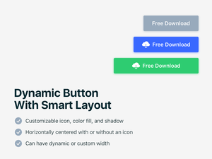 Dynamic Button With Smart Layout for Sketch