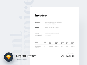 Elegant Invoice – Sketch Freebie