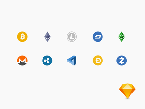 Crypto Currency Icons for Sketch