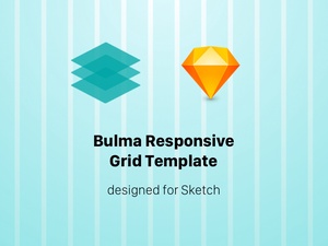 Bulma CSS Framework Responsive Grid Vorlage für Sketch