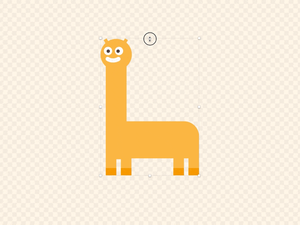 Ответственный жираф в эскизе
