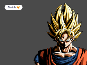 Ilustración vectorial de Goku
