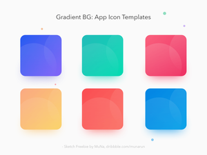 Modèles d’icônes d’application gradient