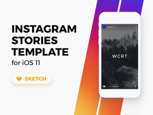 Instagram Stories Vorlage für Sketch
