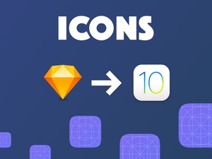 Modèle d’icône d’application iOS 10 pour croquis