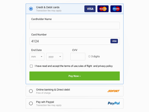 Pay with Credit Card Form
