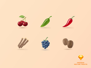 Vector Fruits and Vegetables