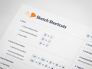 Sketch Shortcuts Sheet