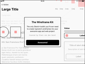 Lightweight Wireframe Kit for Sketch