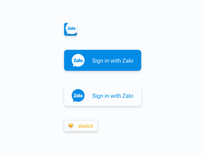 Zalo ロゴとサインイン ボタン