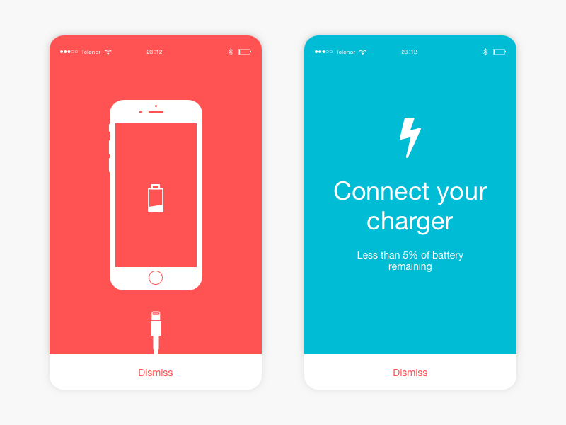 Charge iPhone Screen - Sketch Mobile App Design - Download Sketch Resource