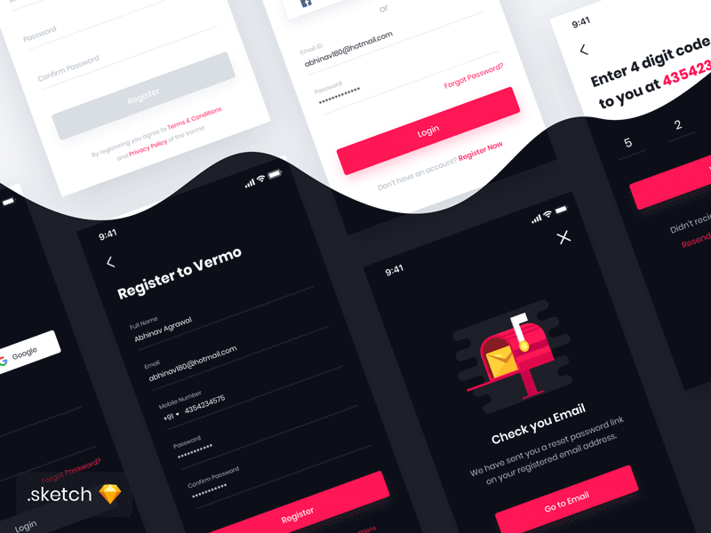 Login & Sign up Templates - For Figma, Sketch and Adobe Xd - FreebiesUI