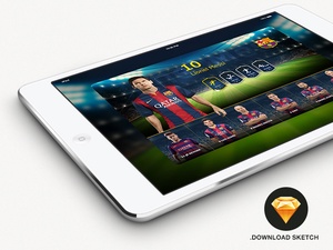 Fußball-App-Benutzeroberfläche