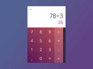 Concept d’interface utilisateur calculatrice