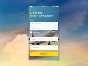 Airport Shuttle App Konzept