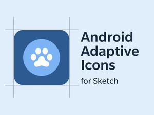 Plantilla de boceto de iconos adaptables de Android