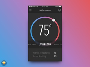 Thermostat UI-Bildschirm