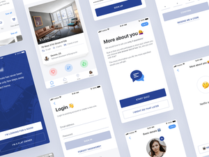 Find a Roommate App Concept Sketch Resource