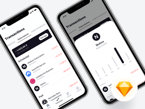 Mobile Banking App “Transactions” Screen