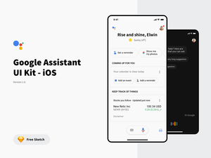 Concepto de aplicación de Google Assistant