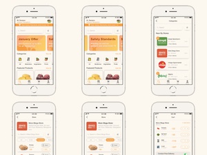 Lebensmittel-App-Konzept