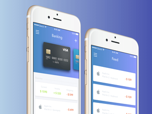 iOS Banking-Benutzeroberfläche
