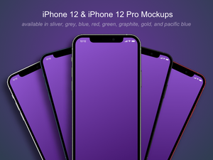 iPhone 12 and iPhone 12 Pro Mockups Sketch Resource
