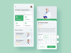 Medical App “Schedule Appointment” Screen UI