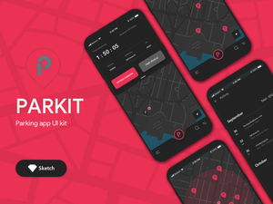 Interfaz de usuario de la aplicación de estacionamiento – ParkIt