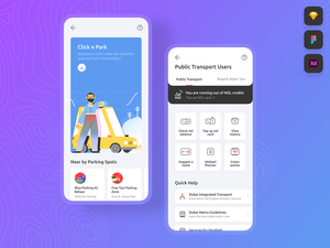 Transport & Parking App Konzept