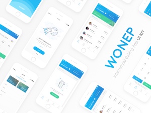 Wonep Calling App UI Kit Sketch Resource
