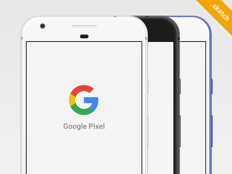 Google Pixel Sketch Mockup - Sketch Mockups - Download Sketch Resource