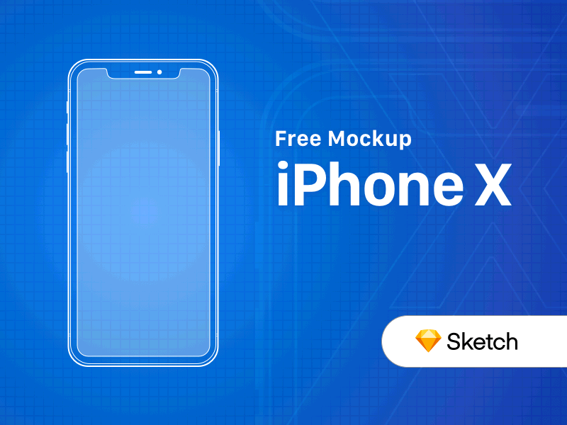 Download Iphone X Outline Mockup Free Sketch App Resources Download Sketch Resource