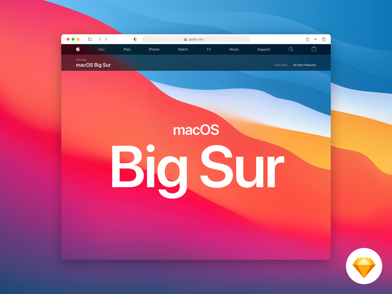 Download Safari 14 Mockup From Macos Big Sur Free Sketch App Resources Download Sketch Resource