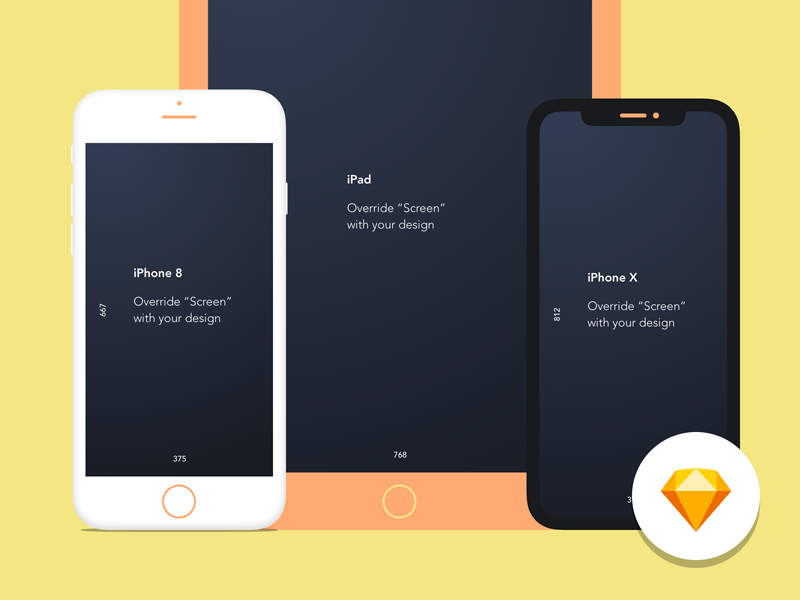 iPHone 8 Mockup Template Sketch freebie - Download free resource for Sketch  - Sketch App Sources